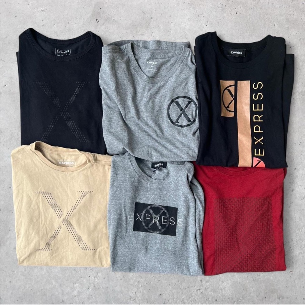 Express Men’s Medium Graphic T-Shirt Bundle | 6 Shirts